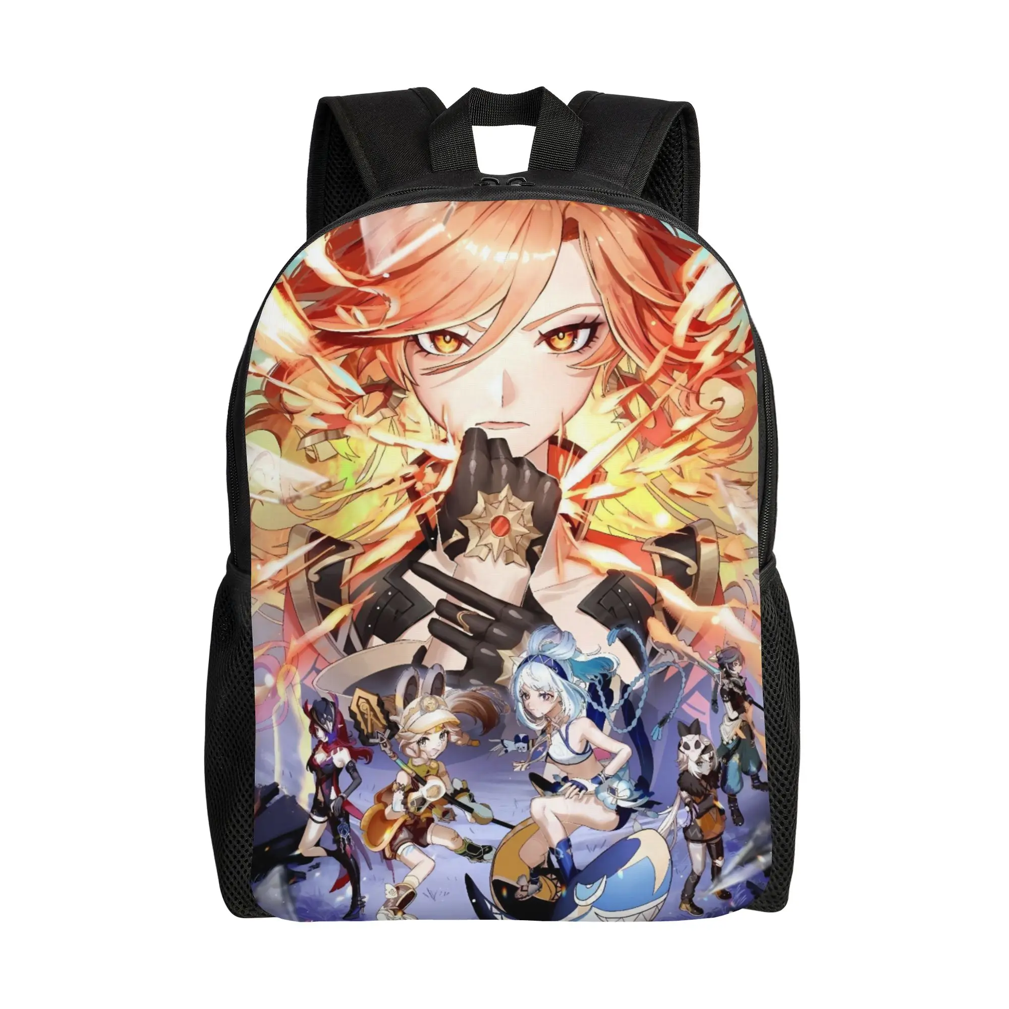 

Mavuika Genshin Impact Cartoon Game Backpack Travel Backpacks Male High Quality Breathable High School Bags Cute Rucksack