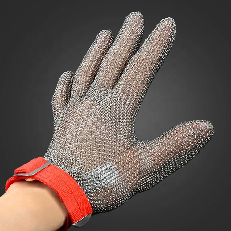 Stainless Steel 304 Metal Ring Mesh Glove Knife Cutting Glove for Butcher Cut Resistant Safety Gloves