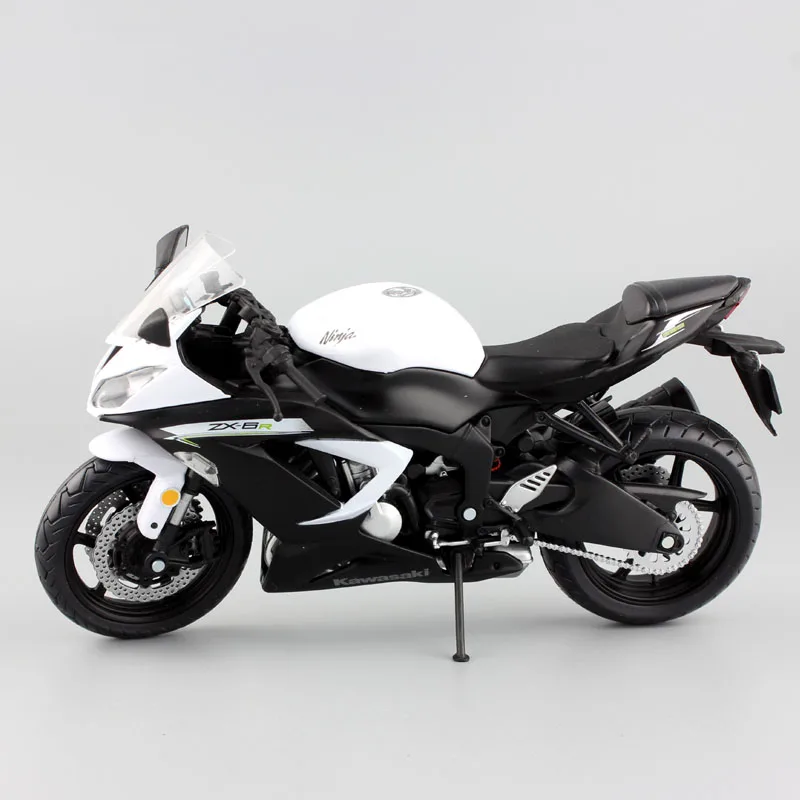 1/12 Kawasaki Ninja ZX-6R Alloy Racing Cross-country Motorcycle Model Simulation Metal Toy Street Motorcycle Model Children Gift