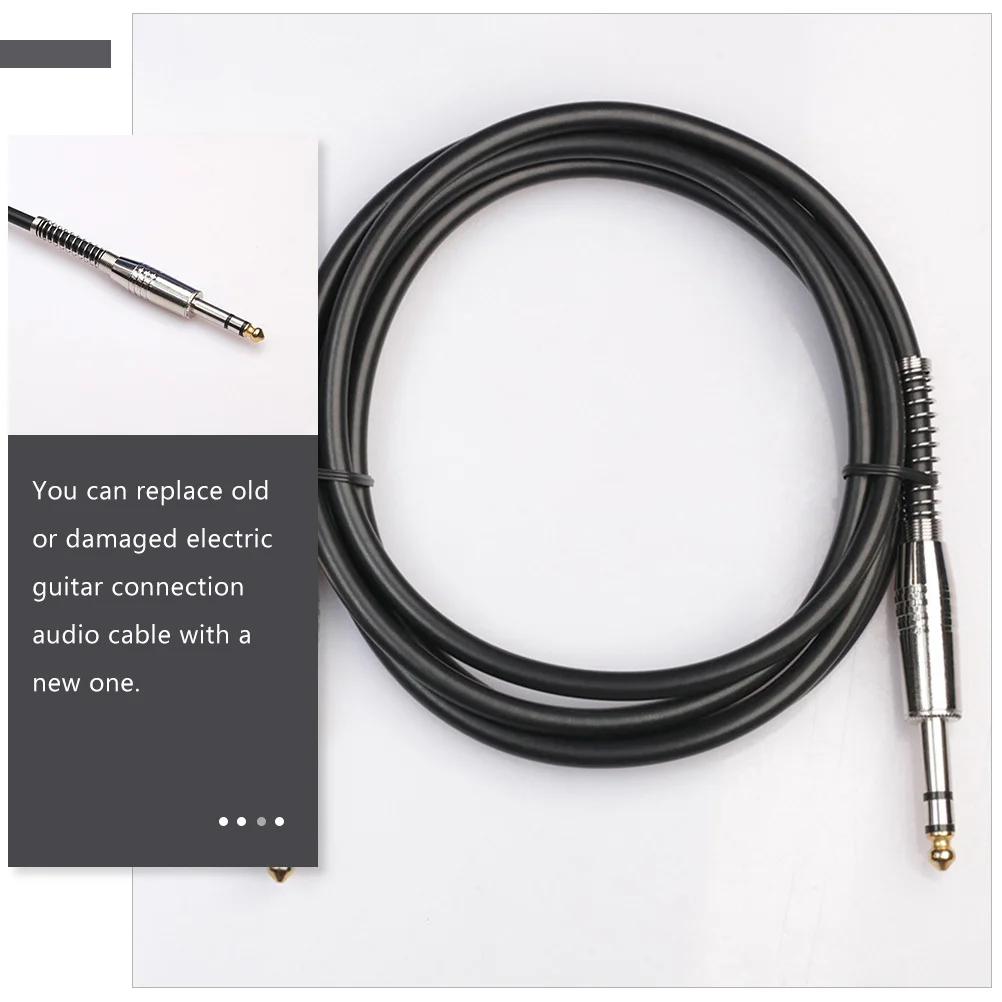 

Professional Electric Guitar Cable 6.35mm Stereo Durable Instrument Audio Cable for Bass Guitar Speaker Connection Supplies