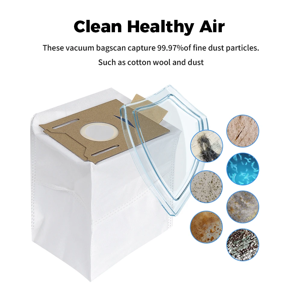 Large Capacity Dust Bag Parts For ECOVACS T8/T8+/T8 AIVI T9/T9+/T9 Plus N8 AIVI+ OZMO N9 N10 N8 Pro Plus Easy Replace Accessory