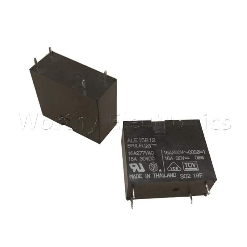 Free shipping 10pcs/lot relay 12VDC 16A 4PIN ALE15B12