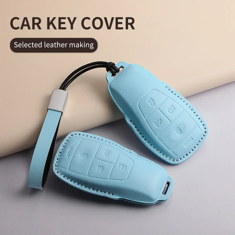 Autoschlüsselhülle für BAIC MOTO Beijing X55 X7 BJ40 BJ60 BJ90 Smart-Fernbedienungsschlüssel, kratzfeste Schutzhülle, Schlüsselanhänger-Zubehör