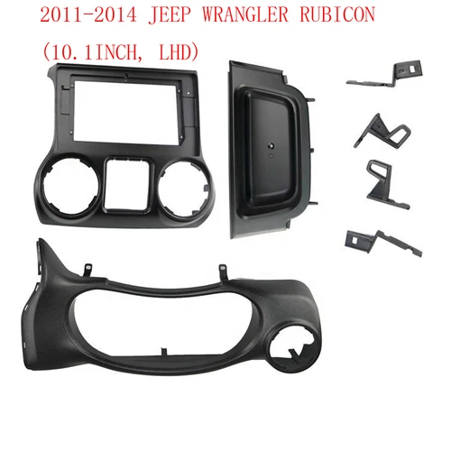Imagen 2 del producto Kit de tablero de 10,1 pulgadas para Jeep Wrangler 2011-2014 LHD RHD Marco de Fascia de Radio de coche cubierta adaptadora de reproductor Android bisel de Panel estéreo