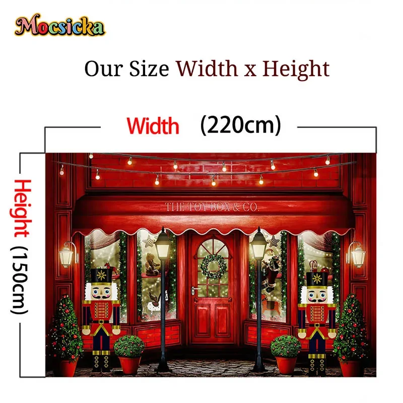Nutcracker Photography Background Christmas Toy Store Party Decoration Supplies Kids Holiday Photo Backdrops Studio Props Banner