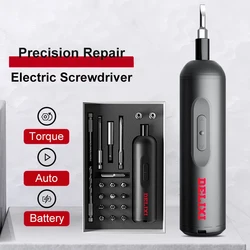 DELIXI Electric Screwdriver Set Rechargeable Screw Driver Set Multifunctional Precision Screwdrivers Repair Power Tools