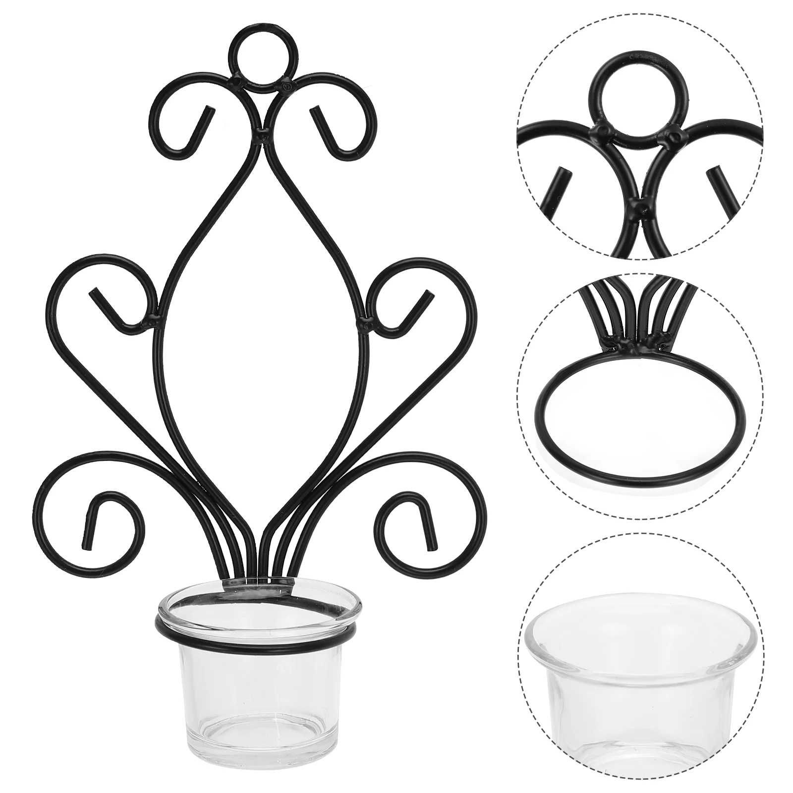 2 قطعة حامل الشمعدان الإبداعي قسط الحديد جدار معلق الرف لفندق نادي متجر نافذة عيد الميلاد الزفاف