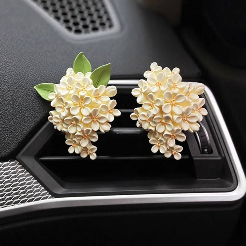 Cute Flower Aromatherapy Wax Gypsum Silicone Mold 3D Flowers Plaster Ornament Molds For Car Decoration Resin Crafts Mould