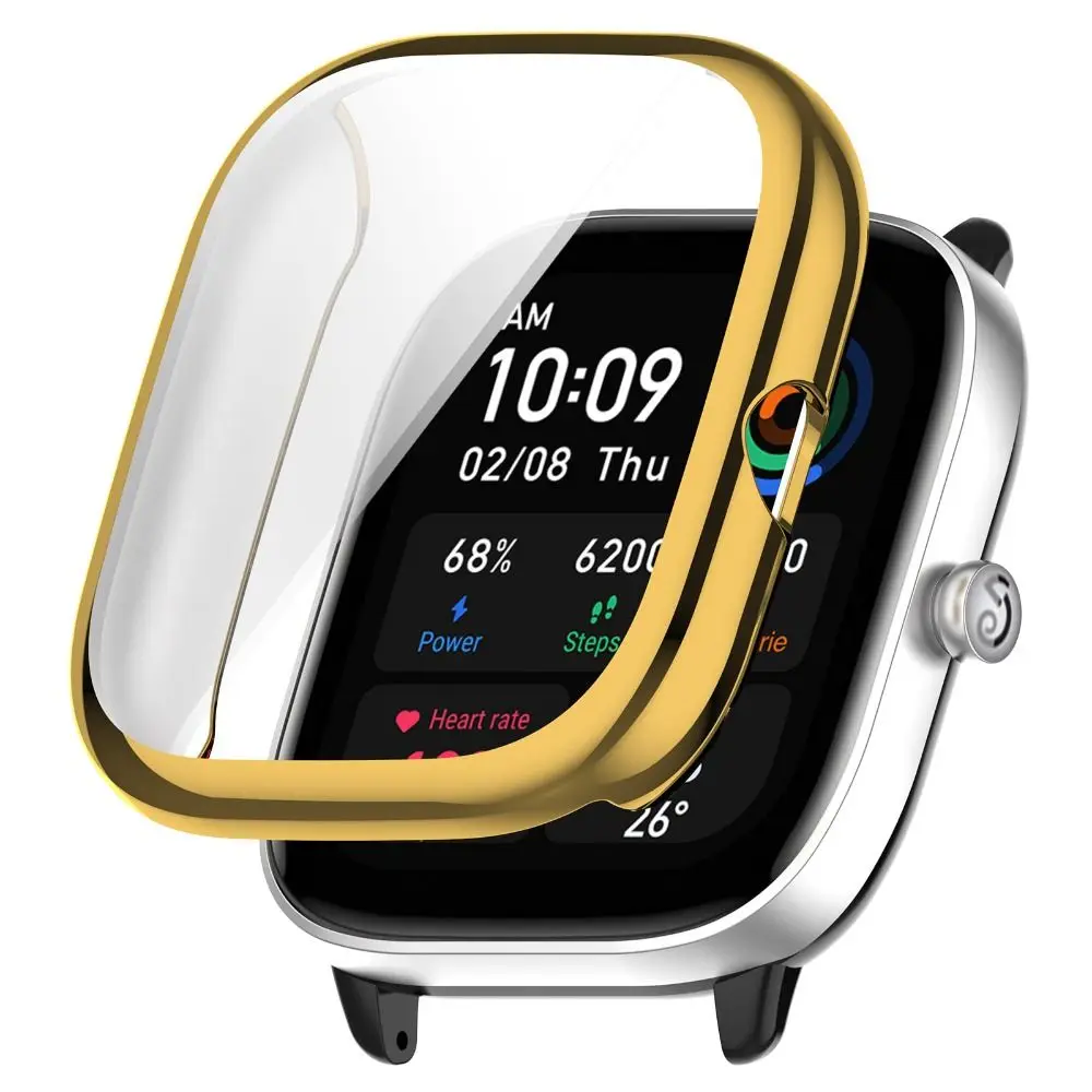 New Shell Smart Watch Case Cover Plating TPU Protective Screen Protector For Amazfit GTS4 Mini
