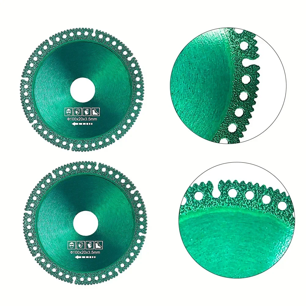 2pcs Composite Multifunctional Cutting Saw Blade Diamond Circular Saw Disc For Steel Metal Stone Marble Iron Rebar Cutting Disc