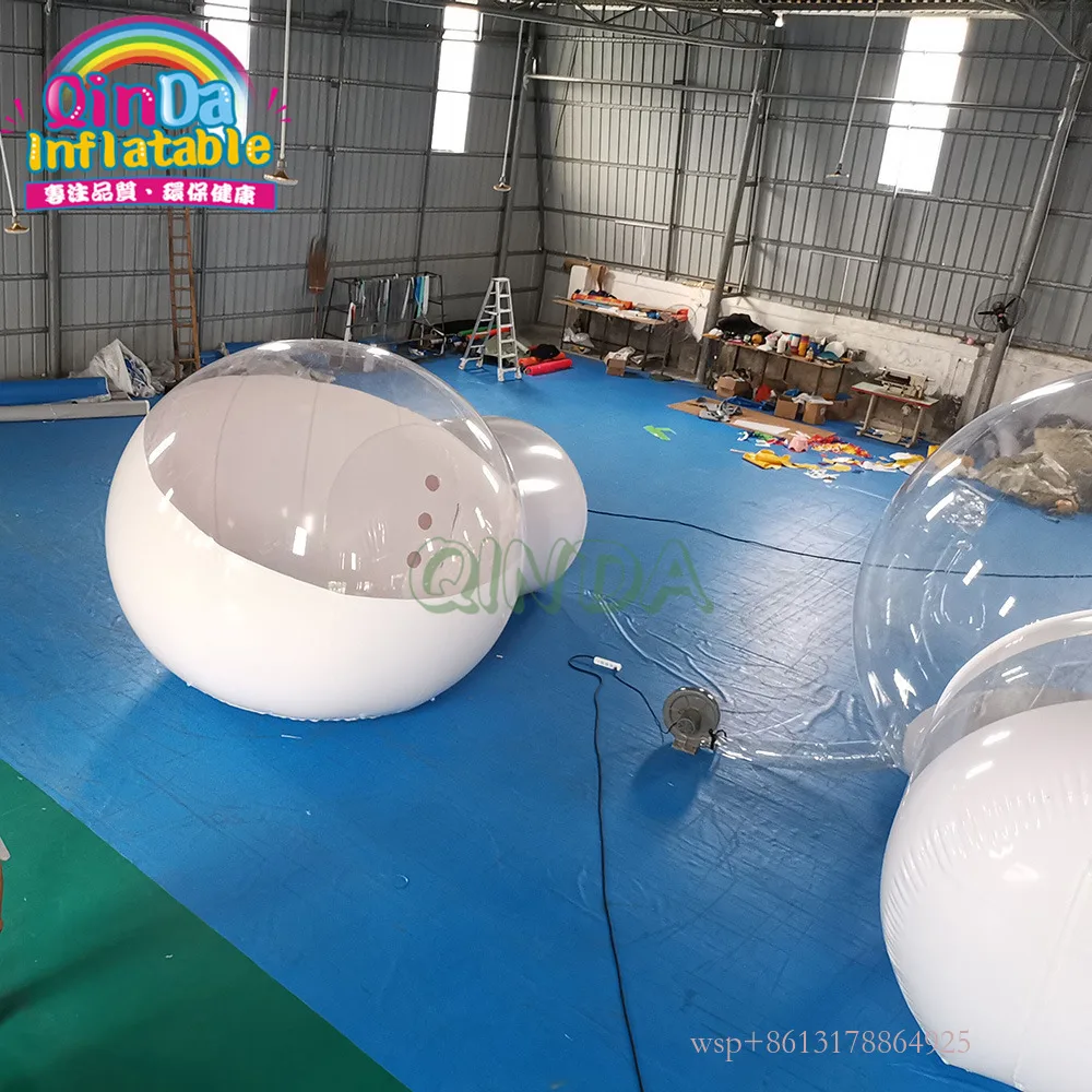 Acampamento ao ar livre impermeável claro 3 4 5 metros de diâmetro casa inflável da barraca da bolha