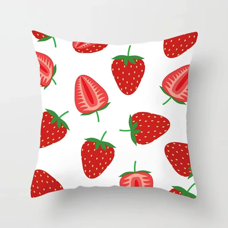 Nordic Fruit Pillow Combination, Orange Pattern Cushion Cover for Sofa Office Living Room Nap Decor
