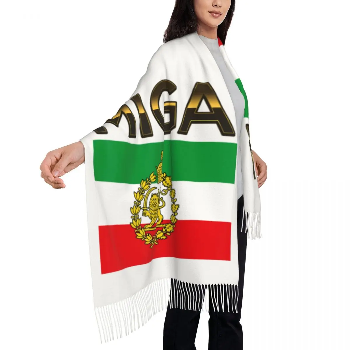 MIGA Make Iran Great Again Scarf Female Head Scarves with Tassel Autumn Luxury Brand Shawl Wraps Warm Soft Design Bufanda Mujer