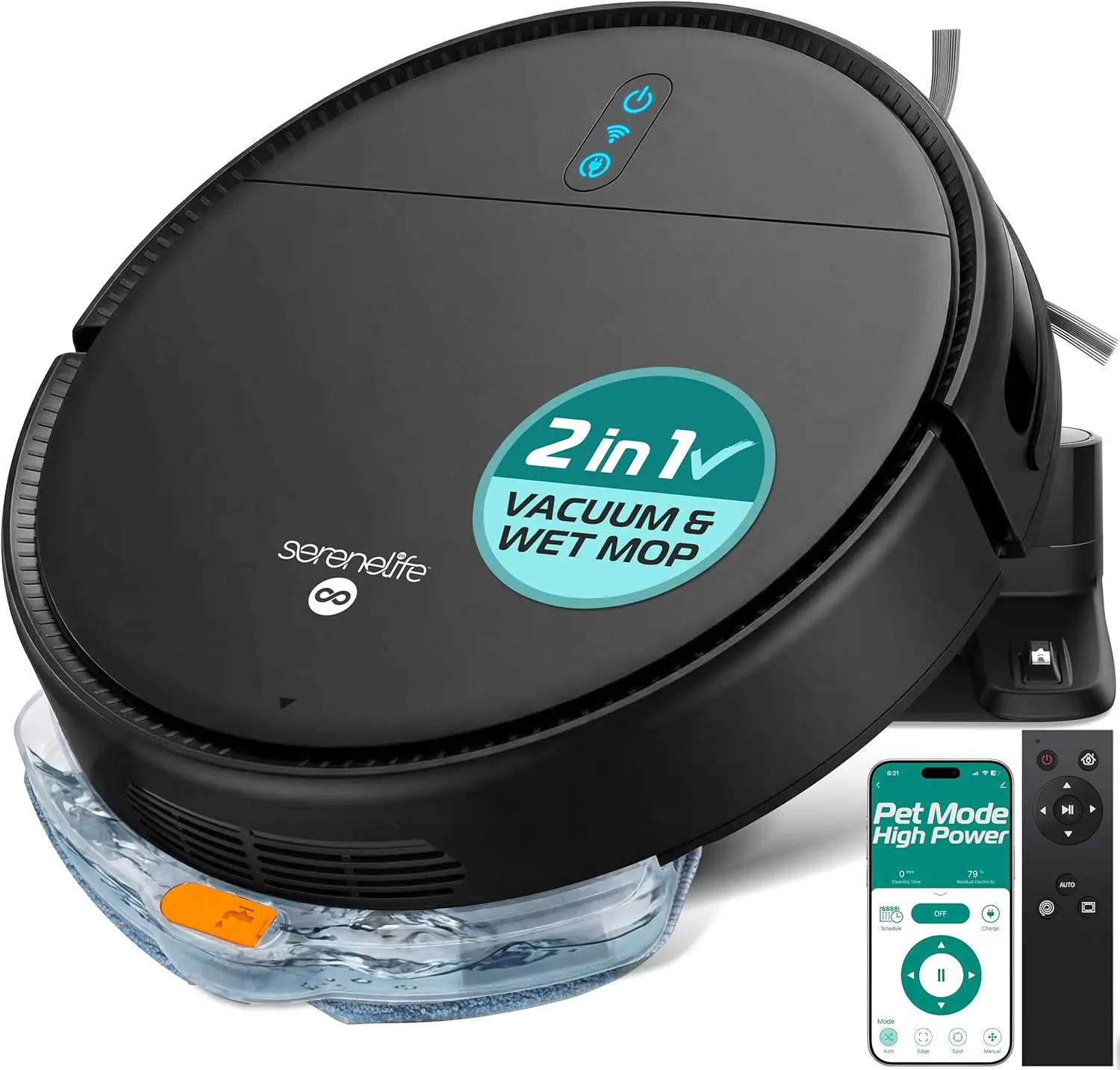 

Умный робот-пылесос и швабра с управлением через приложение, 3 режима, датчики защиты от падения, самостоятельная зарядка для шерсти домашних животных и полов