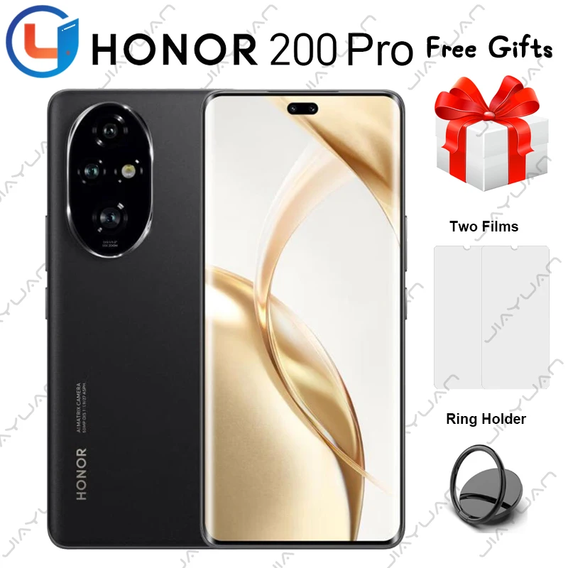 

New Original Honor 200 Pro 5G Mobile Phone 6.78 Inches 120Hz OLED Screen Snapdragon 8s Gen 3 Battery 5200mAh NFC Smartphone