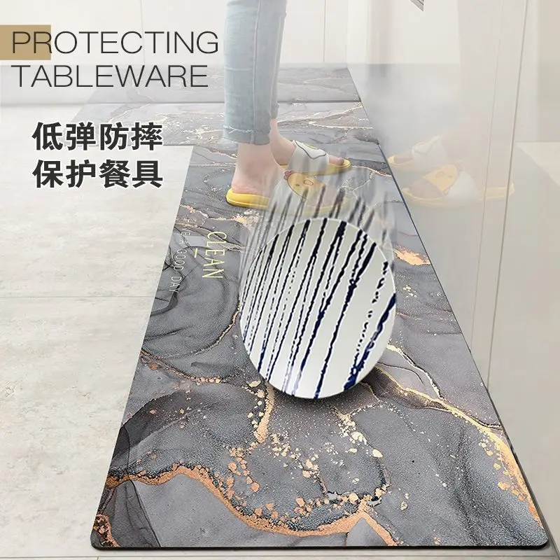 Washable Non-slip Kitchen Carpet High Quality Long Floor Rugs And Carpet PVC Matte Mat For Kitchen Anti Slip Diatomite Bath Mats