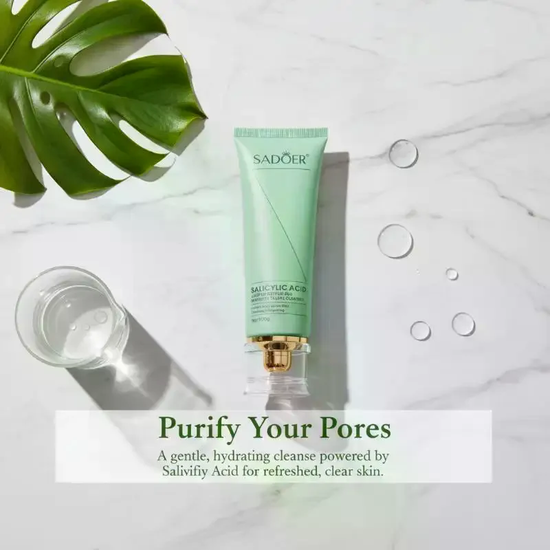 100g Salicylic Acid Facial Cleanser Face Wash Foam Face Cleanser Moisturizing Facial Cleansing Hydrating Skincare Products