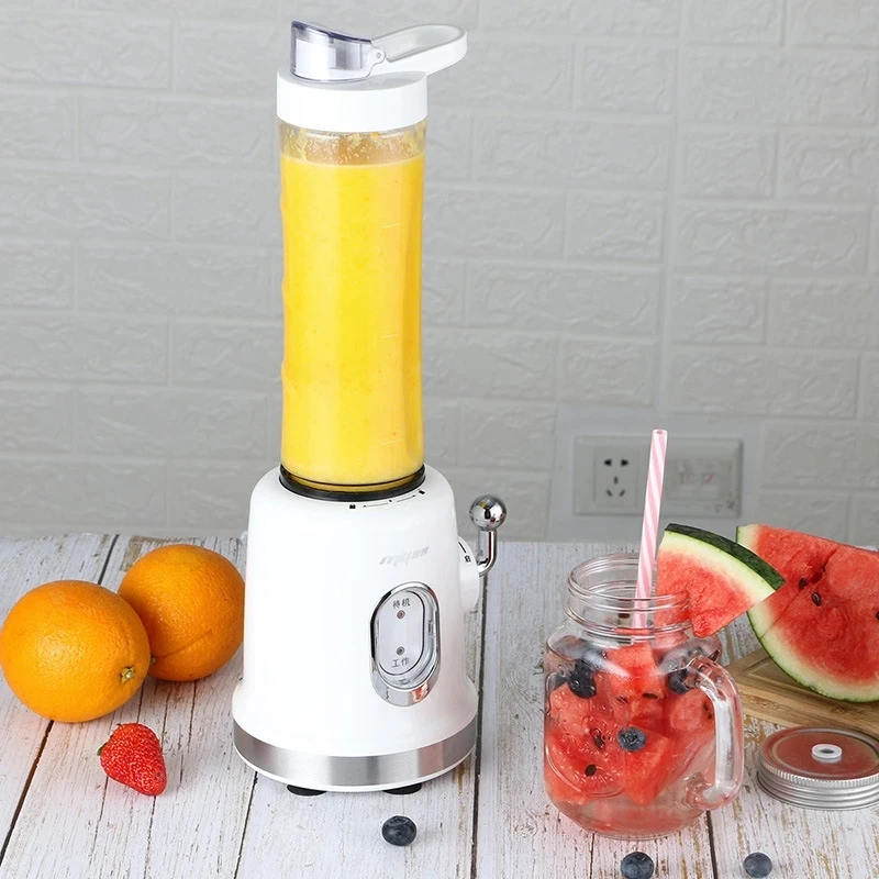 Extractor de Jugo Retro pequeño para el hogar, máquina portátil de jugo de fruta con taza táctil eléctrica