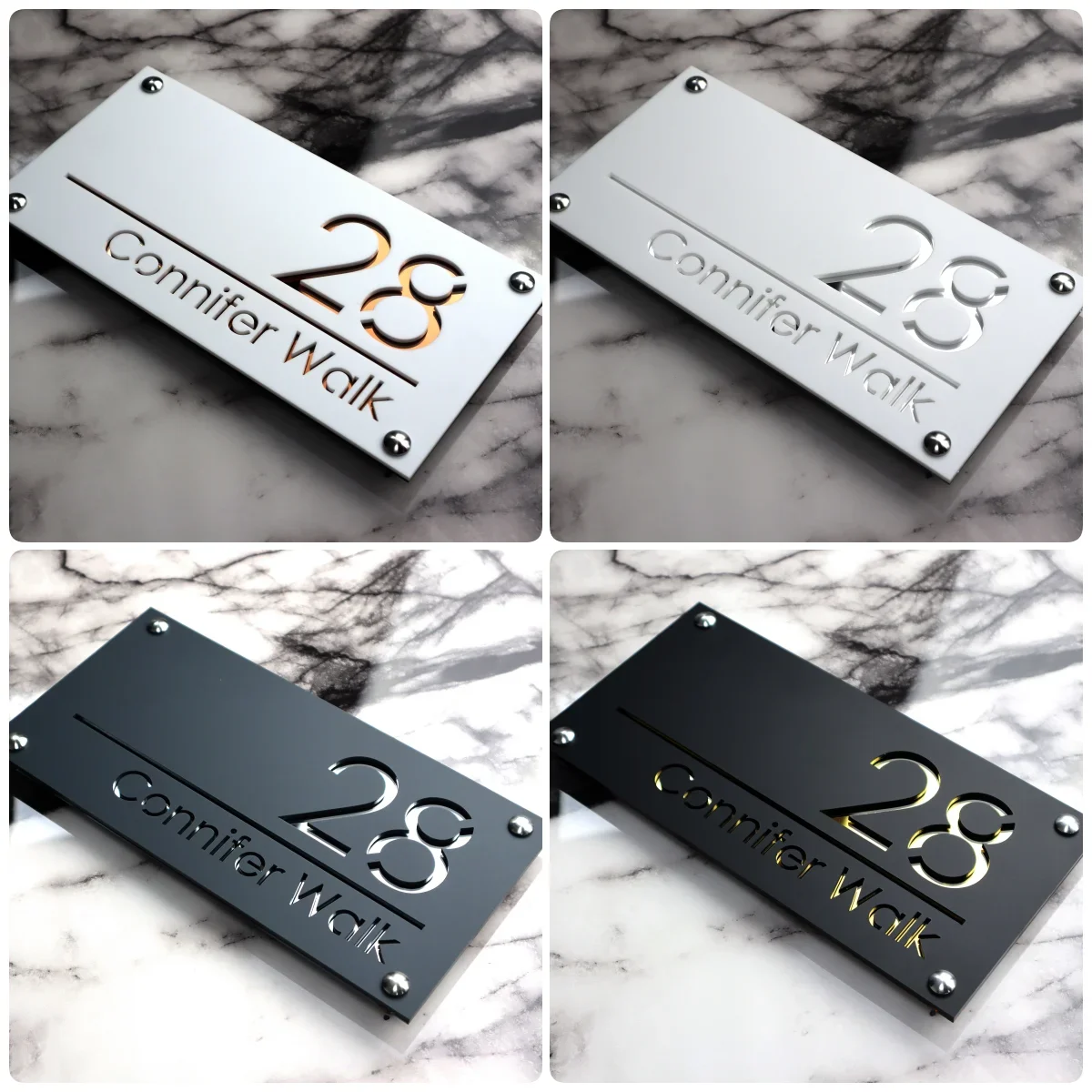 House Wall 3D Plaques European Modern Style House Custom Door Sign Home Art Decoration Outdoor Number Plate Number Sign