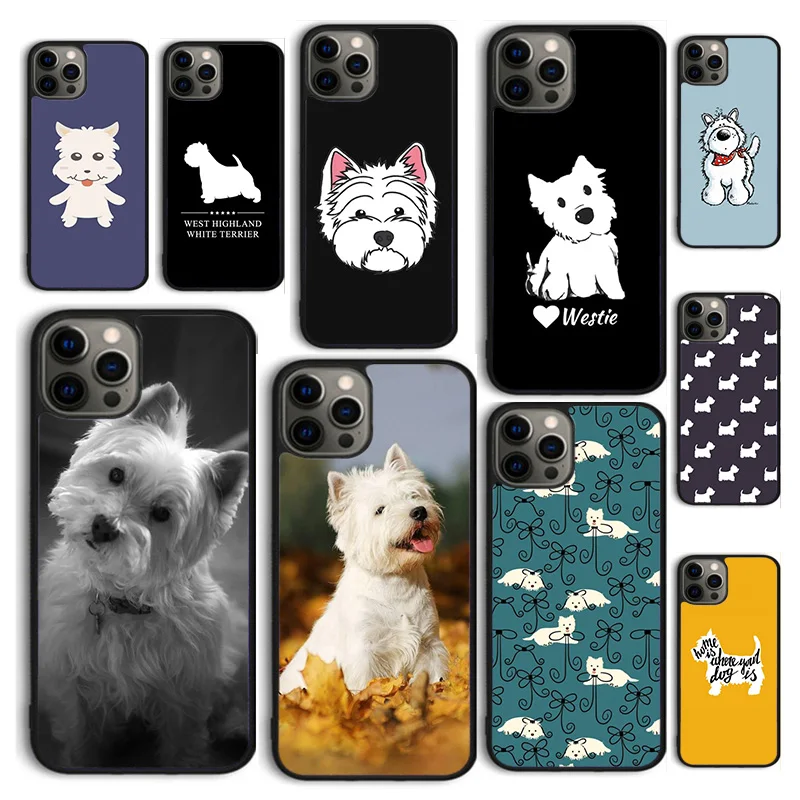 Funda de teléfono Autumu West Highland Terrier Westie para iPhone 17 Air 16 16e 15 12 11 13 14 Pro Max Apple Plus