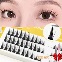 Little Devil False Eyelashes Manga Lashes Thick  Bundles Single Cluster Segmented Natural Simulation Cos Eyelashes Eye Extension