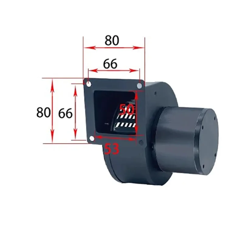 CY100-1 Mini Centrifugal Blower Fan, 45W AC 220V High-Velocity Air Blower for Small Biomass Boiler, Heating Stove