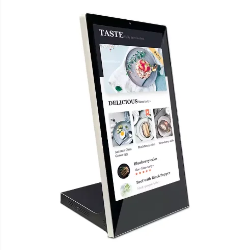 Self-Service Small LCD Digital  Advertising Player Countertop Touch Kiosk Tabletop WiFi Android 13.3 Inch Shopping Mall