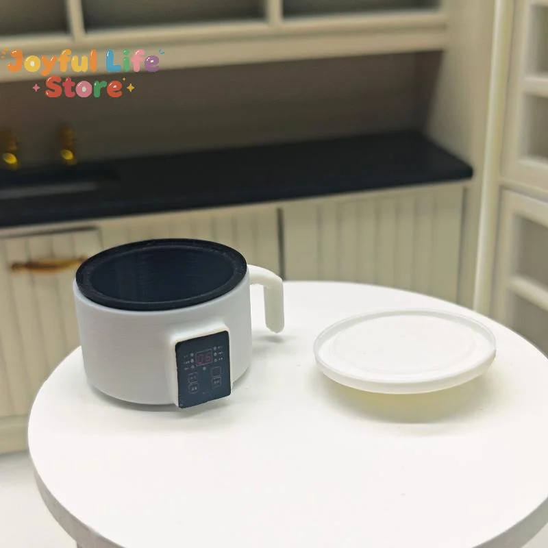 Hot Realistic Miniature Rice Cooker Model 1/12 Dollhouse Mini Kitchen Kitchenware Ornament Dollhouse Micro Scene Furniture Decor