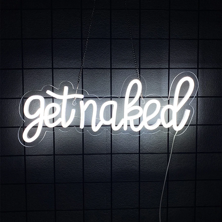 احصل على لافتة نيون من سلسلة عارية لديكور الحائط، لافتة مضيئة للبار، النادي، الحفلة، هدية عيد الميلاد للرجل، ديكور الحمام، تعمل بمنفذ USB