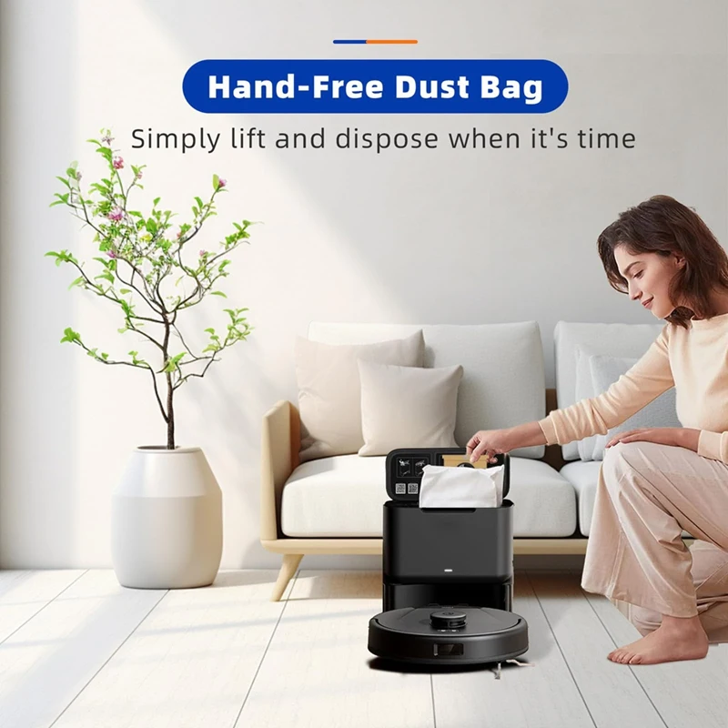 14 Pack Replacement Dust Bags For Eufy L50 SES,L60 SES Self-Empty Station, 2.5 L Large Capacity Vacuum Dirt Disposal Bag