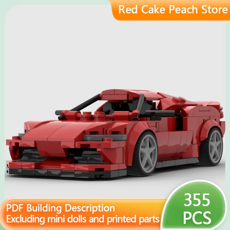 

Модель скоростного гоночного автомобиля MOC, строительные кирпичи 296 GTB, дорожный спортивный автомобиль, модульная технология, детские праздничные подарки, сборка игрушек, костюм