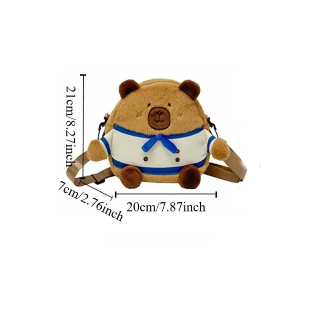 

Fashion Large Capacity Capybara Plush Bag Preppy Style Cartoon Mini Handbag JK Lolita Plush Toy Crossbody Bag Students