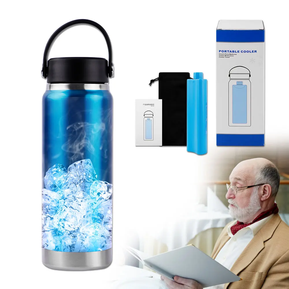 

Охлаждающая чашка для инсулина, портативная уличная колба-холодильник, мини-вакуумный холодильник для лекарств и напитков, холодильник для лекарств