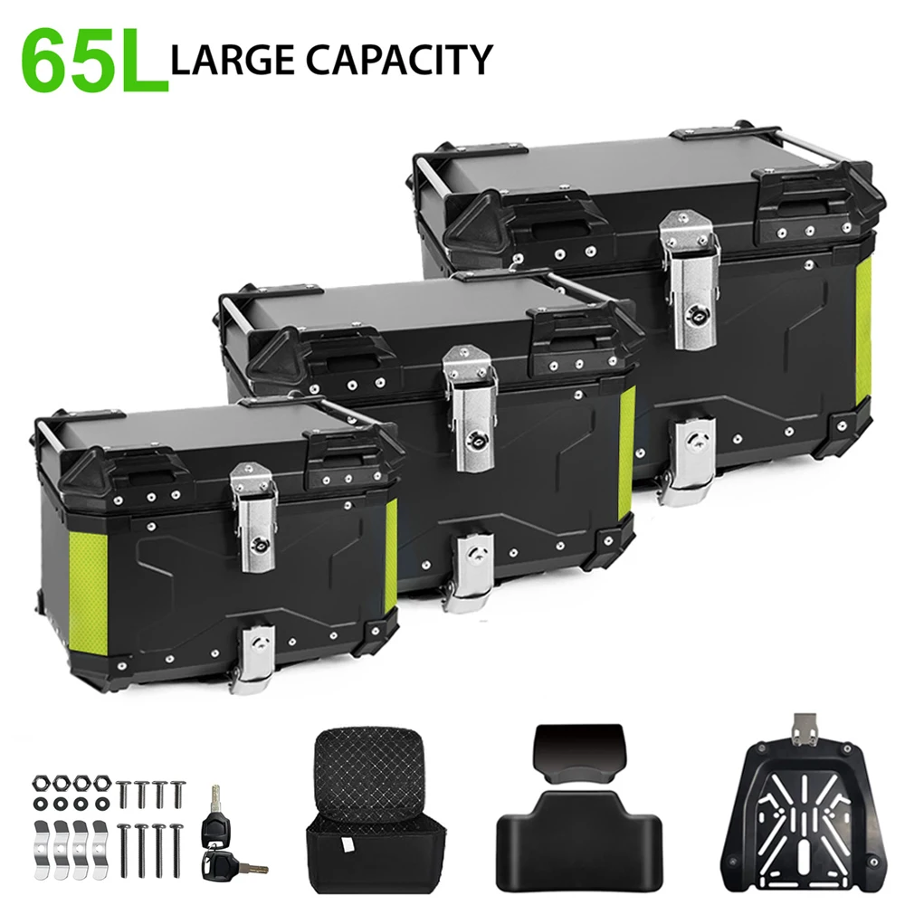 Motorcycle Helmet Box CNC Aluminum Top Tail Rear Luggage Storage Tool Cases Lock Trunk For YAMAHA Tmax For Honda For BMW R1200GS