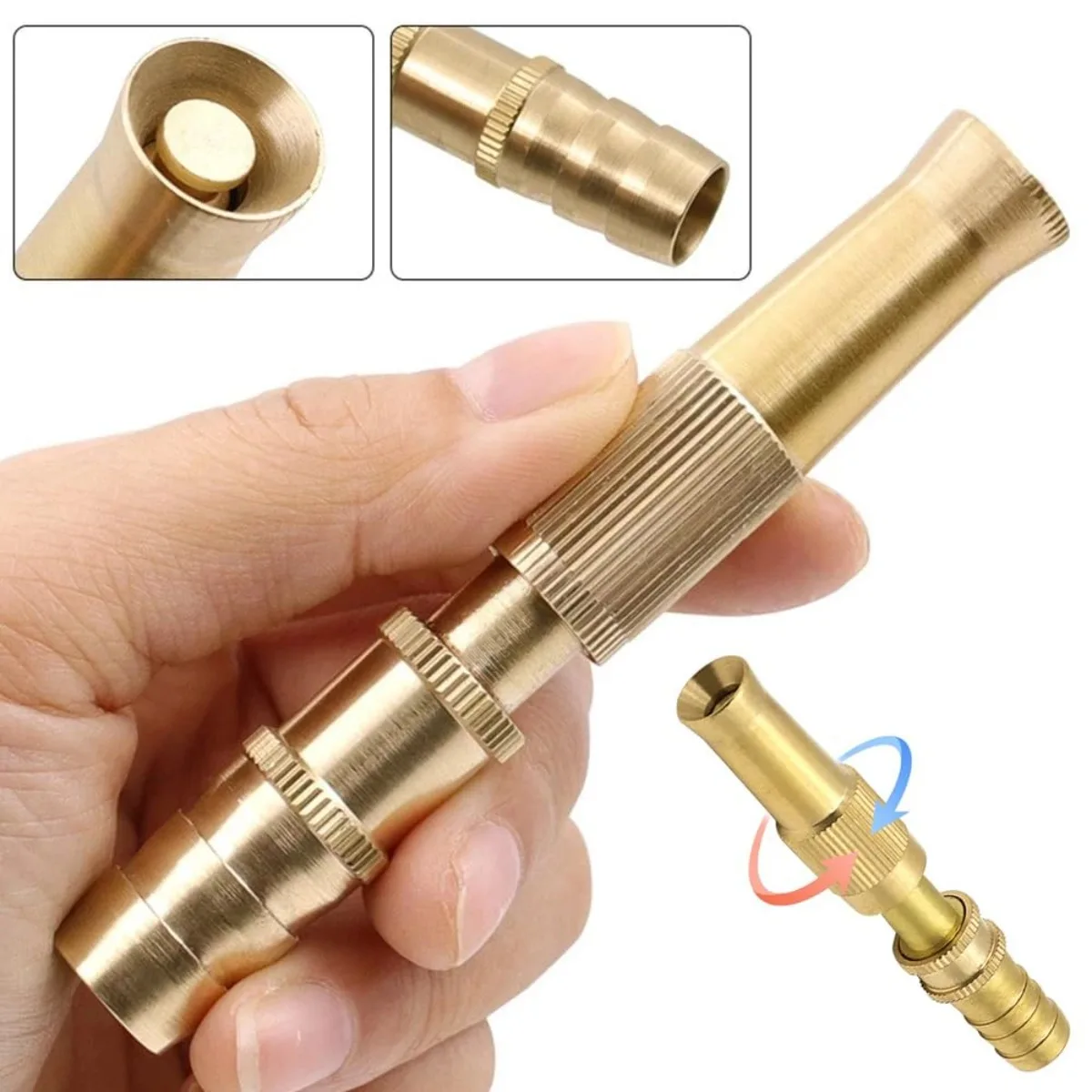 Adjustable Twist Pressure Jet Nozzles Squirt Water Gun Bras Spray Nozzle Sprinkler High Pressure Direct for Garden Hose Car Wash