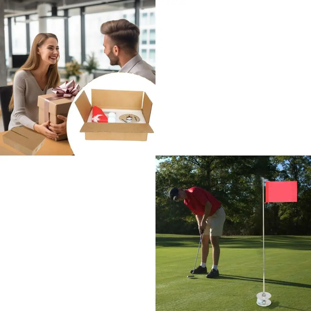  Golf Putter Trainer Vertical Flag Holder Green Hole Trainer Golf Flagstick Hole Cup for Putting Green Mat Enduring