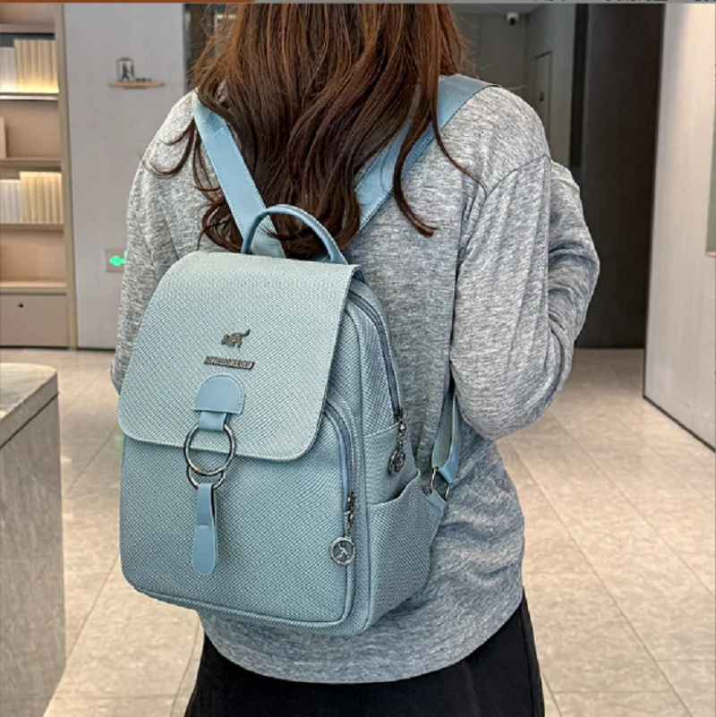 

2026 новые женские корейские модные кожаные дорожные рюкзаки высокого качества, сумки на плечо большой вместимости, школьная сумка, рюкзак-тоут