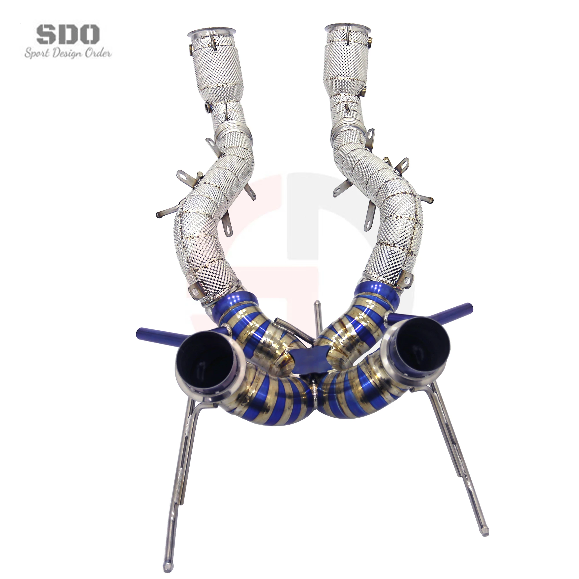 OEM Titanium Catback Exhaust + No Cat Downpipe Exhaust for  600LT Spider/Coupe 3.8T 2018-2020 Racing Car Exhaust System