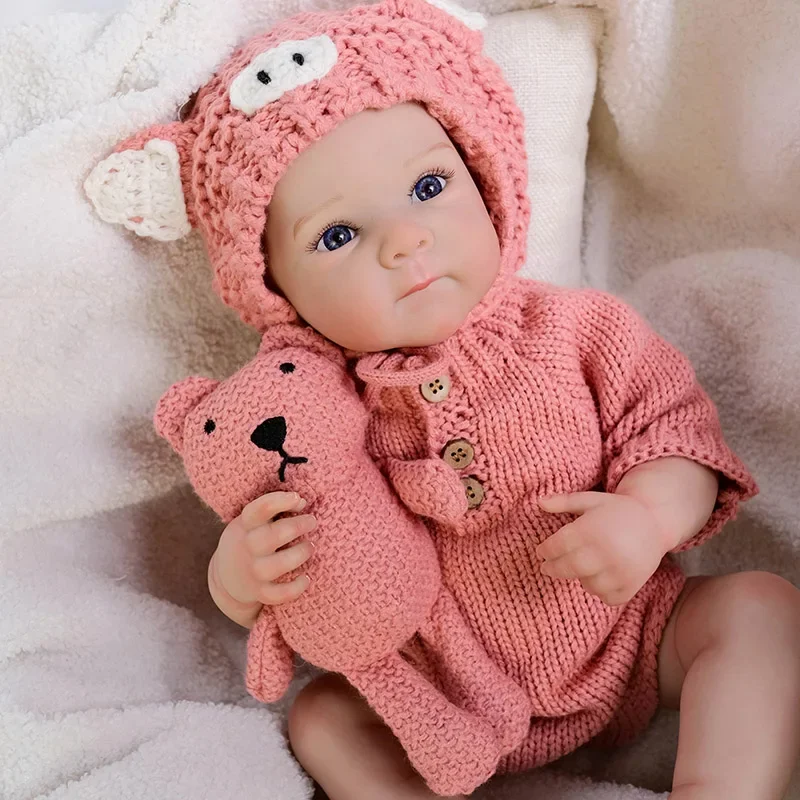 48cm Full Body Luca Lifelike Reborn Baby Newborn Doll Cuddly Baby Multiple Layers Painting 3D Skin