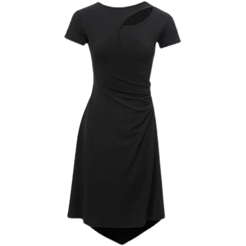 Sexy kurzärmlige hohle latein amerikanische Tanz einteiliges Kleid für Frauen Ballsaal Tango Cha Cha Tanzrock Latin Dance Wettbewerb a908