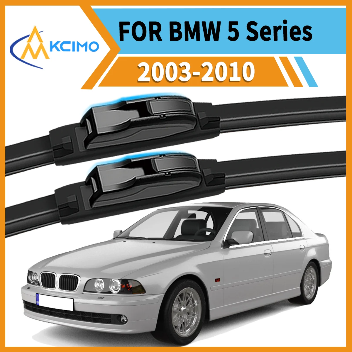 

2PCS Premium Windshield Wipers for BMW 5 Series E60/E61 2003 - 2010 All-Season Performance Smudge-Free Clean Safe Driving
