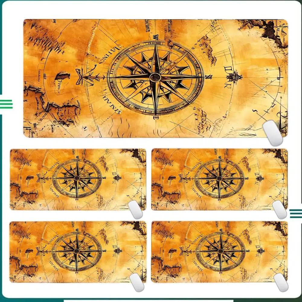 

Nautical Compass Mouse Pad Large Computer Office Game Table Mats XXL Rubber Anti-slip Gaming Keyboard Mousepads Long Desk Pads