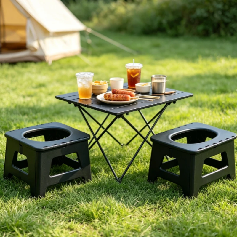 Portable Folding Outdoor Toilet Seat, Waterproof & Odor-Proof for Camping, Car Travel, and Emergency Use with Compact Storage