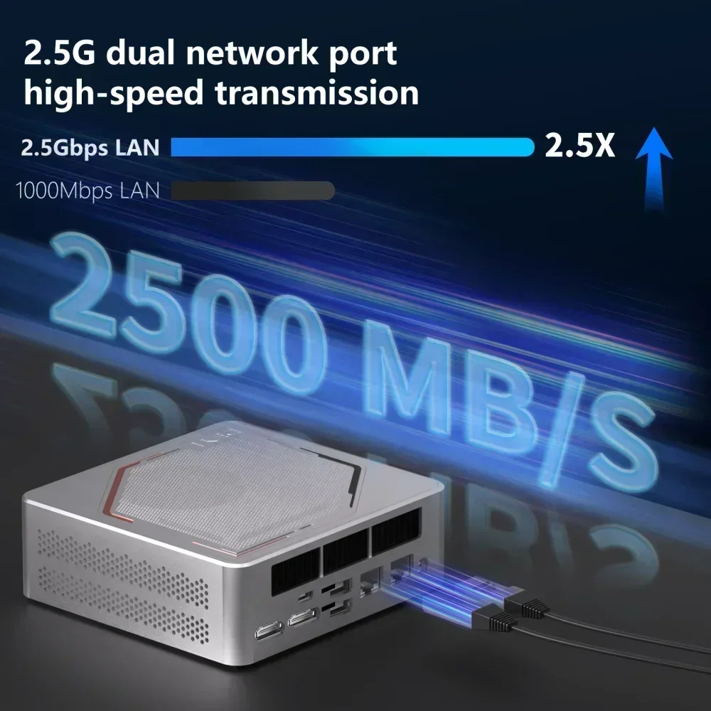 كمبيوتر صغير معدني باستخدام الحاسب الآلي SZBOX Z88 Ryzen 7 8845HS Windows 11 DDR5 5600Mhz 32GB 1TB SSD 2.5G Lan Wifi6 BT5.2 كمبيوتر ألعاب سطح المكتب