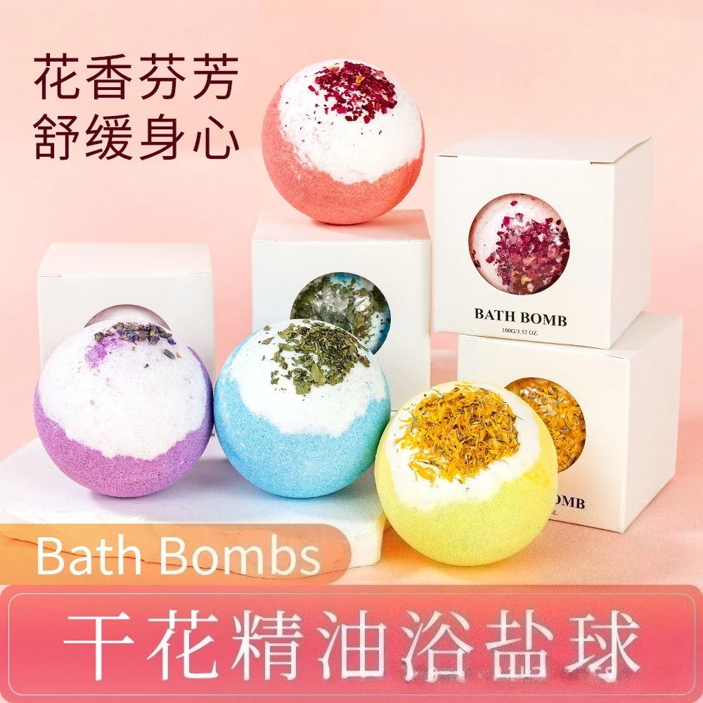 

Dried flower bath salt ball bubble bath balls long-lasting fragrance deep cleansing moisturizing&hydrating improving rough skin
