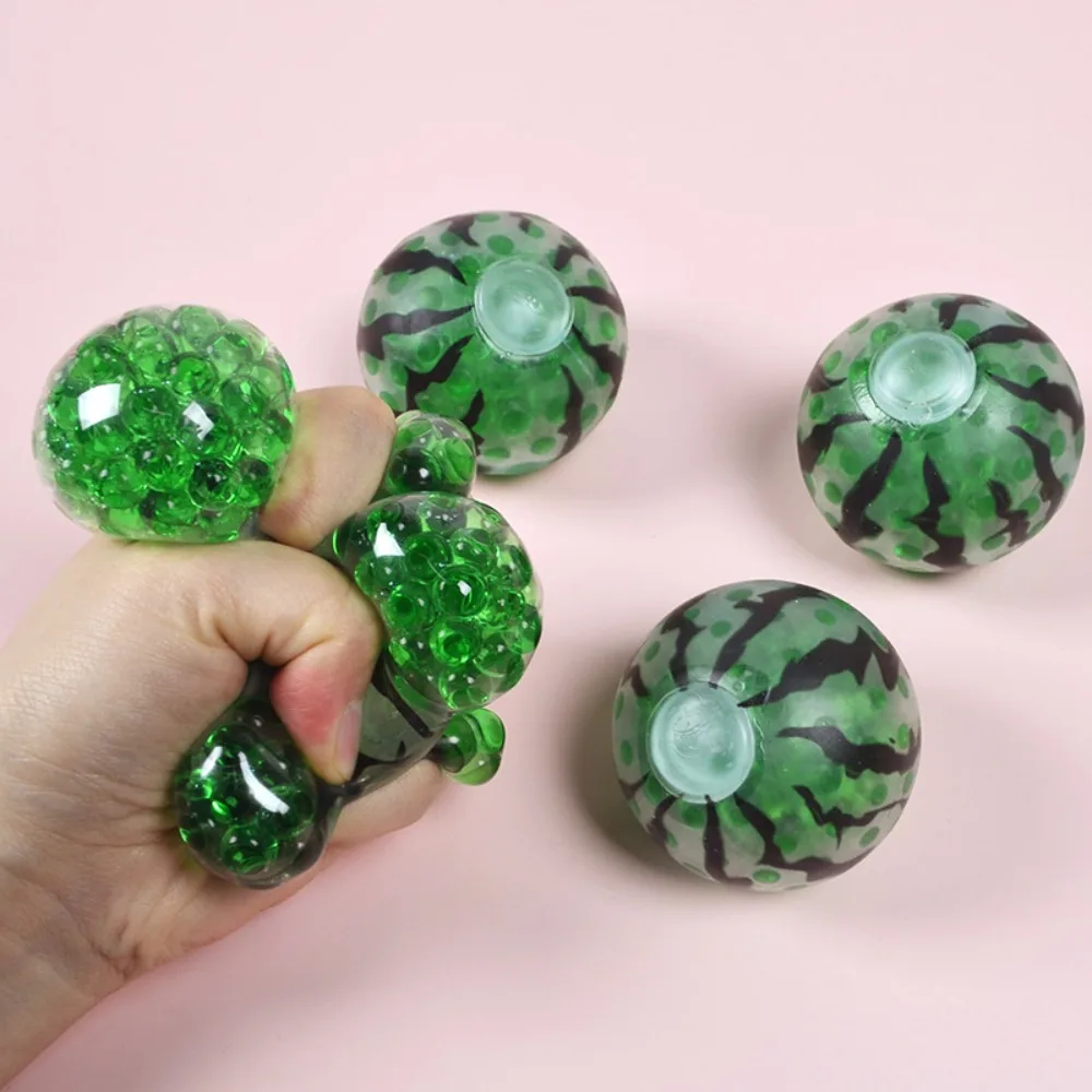 Jouet à presser pastèque Squishy, balle anti-Stress, jouet sensoriel doux pour enfants et adultes, relaxation pour l'autisme du TDAH, cadeaux de fête