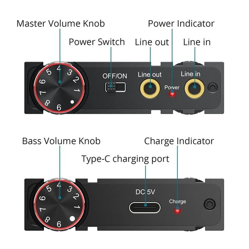 Amplificador de auriculares Hifi BASS amplificador de auriculares portátil de 3,5 Mm amplificador de auriculares amplificador de auriculares