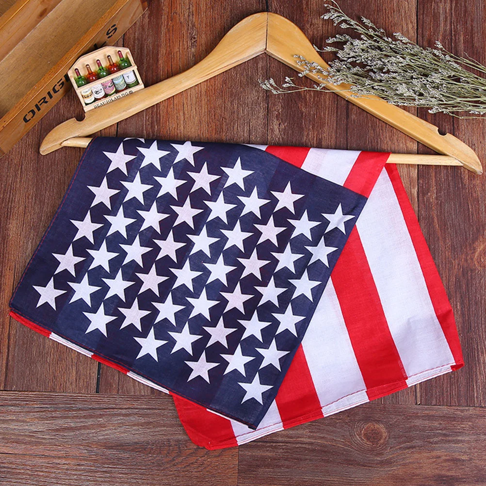 3pcs USA Flag Headscarf Flag Bandanas American Flag Headband Hip Hop Headscarf Patriotic Headwear 4th of July Confederate