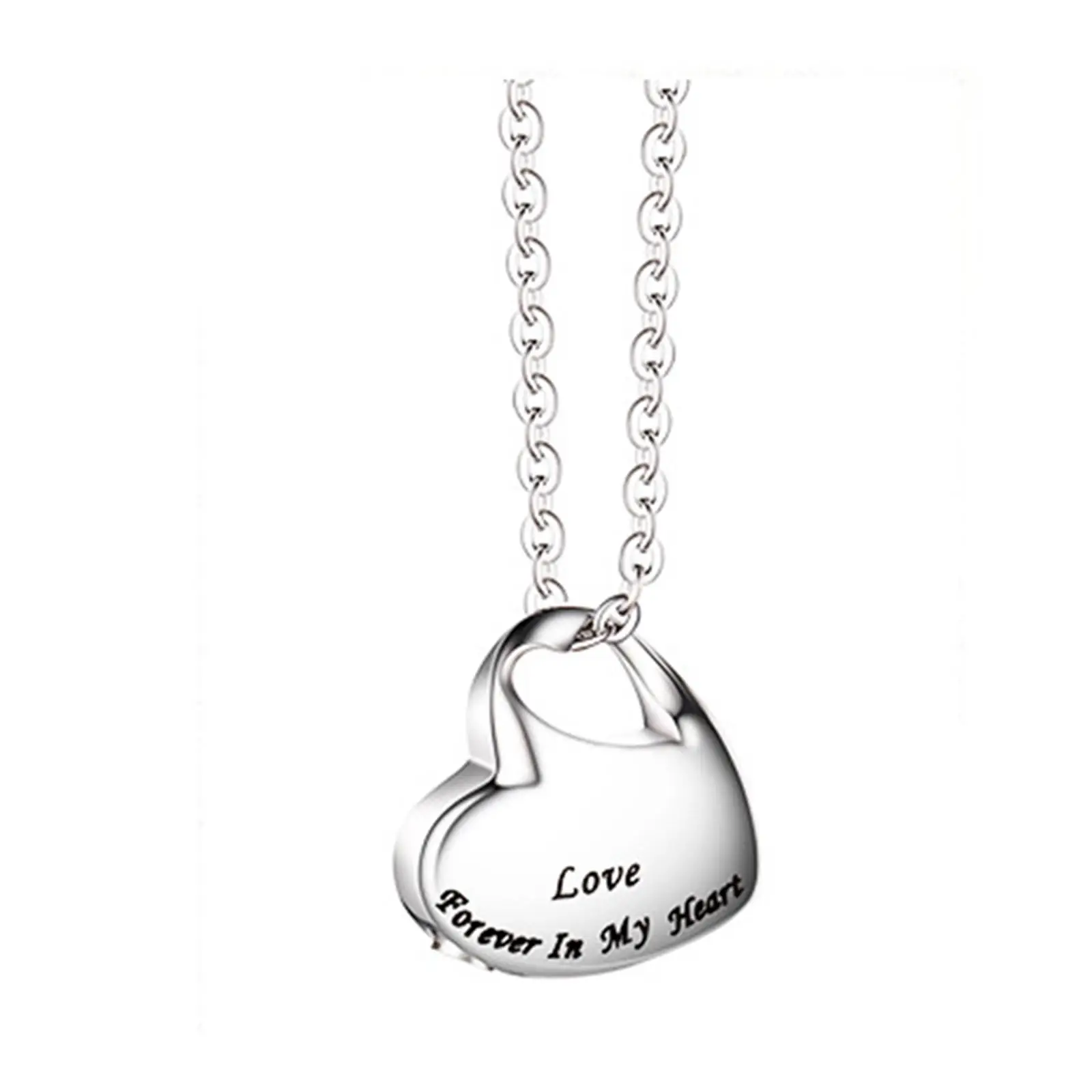 Heart Cremation Urn Necklace Keepsake Keychain Stainless Steel Memorial Pendant Locket Jewelry for Ashes Pet Husband Mom Dad