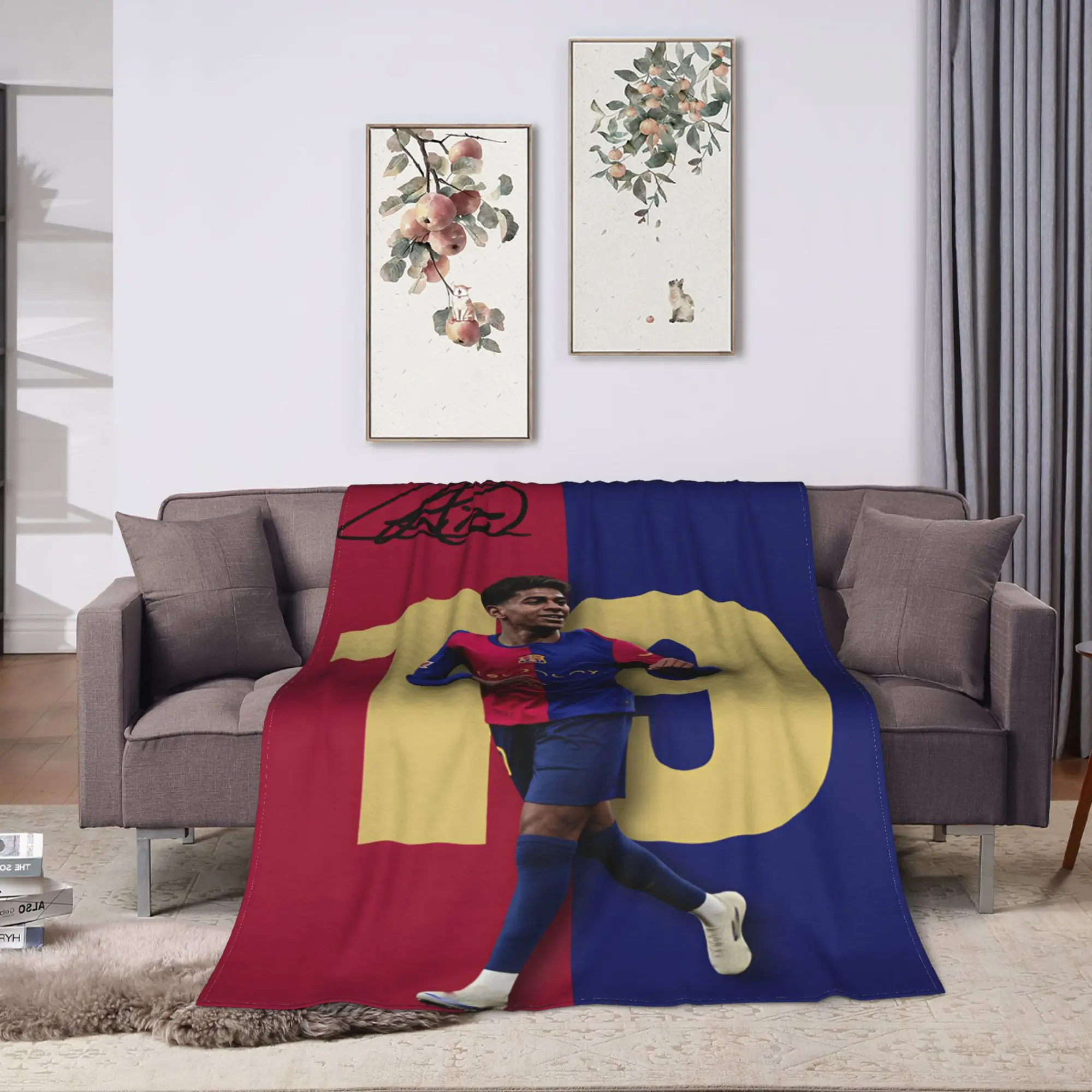 Warm Soft Bedding Throws Travel Car L-Lamine FootballStar y-Yamal Blankets  Flannel Bedspread For  Chair Novelty Sofa Bed Cover